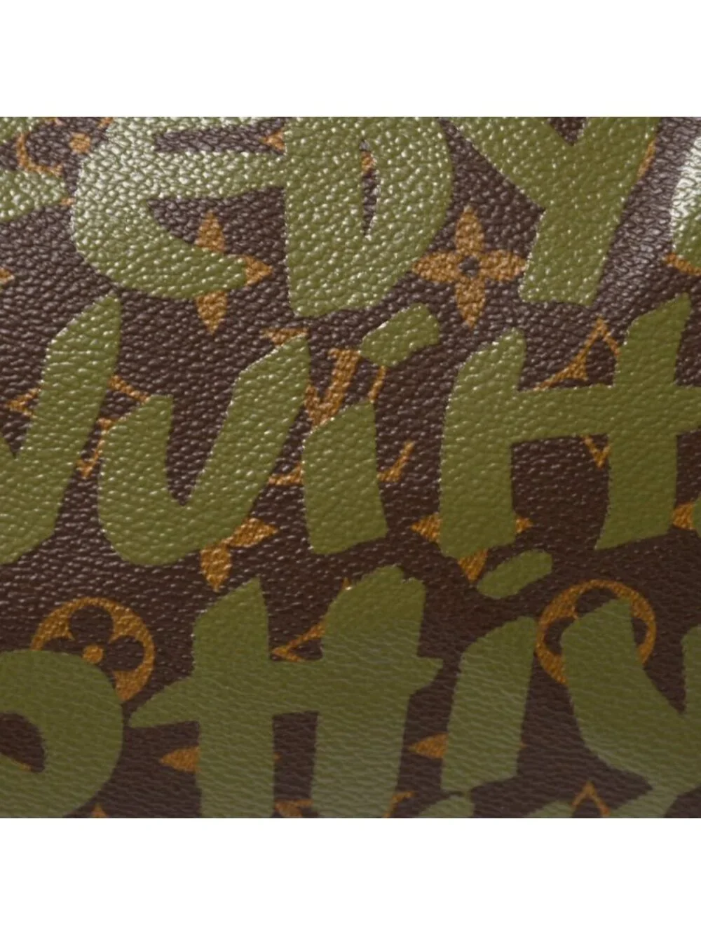 Louis Vuitton Handbag Speedy 30 Monogram Graffiti Khaki Gold